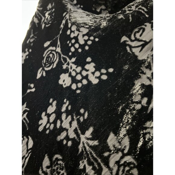 Urban Outfitters‎ Black Velvet Burnout Floral Midi  Sheath Dress goth lined - Picture 6 of 12
